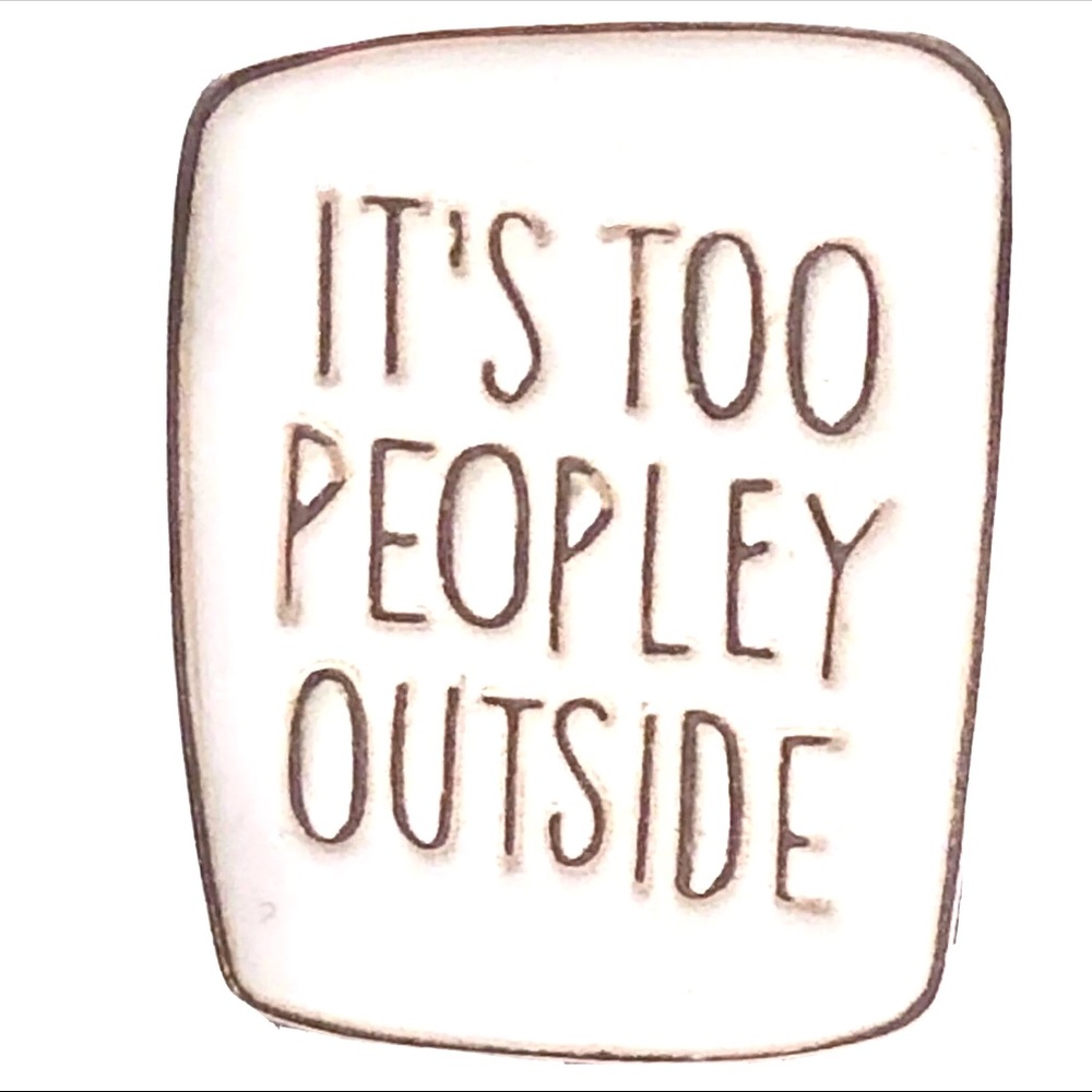 Enamel Anxiety Mental Health Introvert Pin Brooch